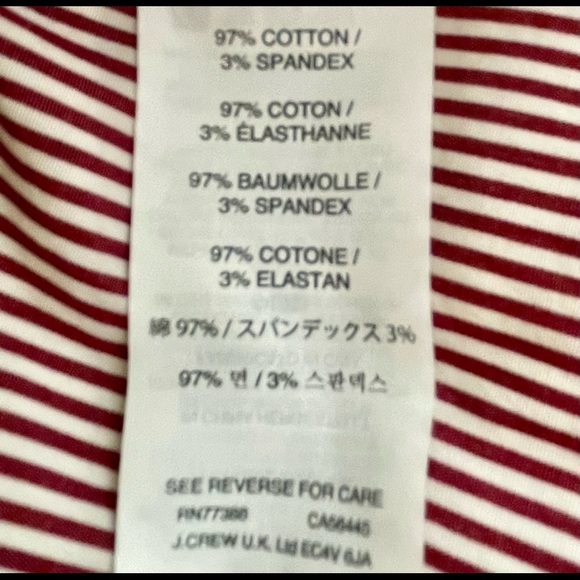 J Crew Pinstripe Tunic Side Slits Size 8 - Picture 13 of 13